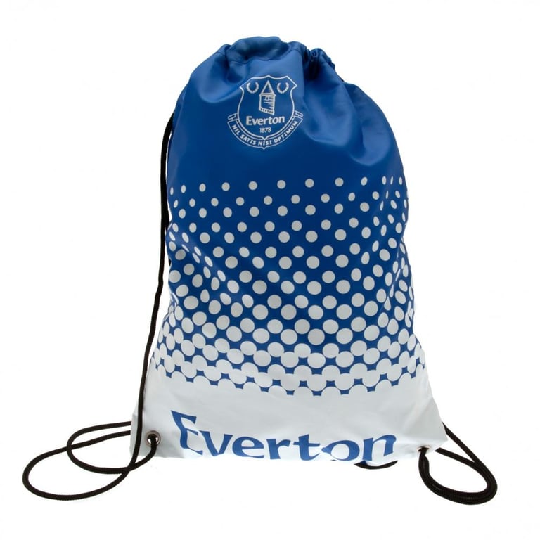 Everton FC Fade Design Gym Bag with Club Crest and Drawstring Closure