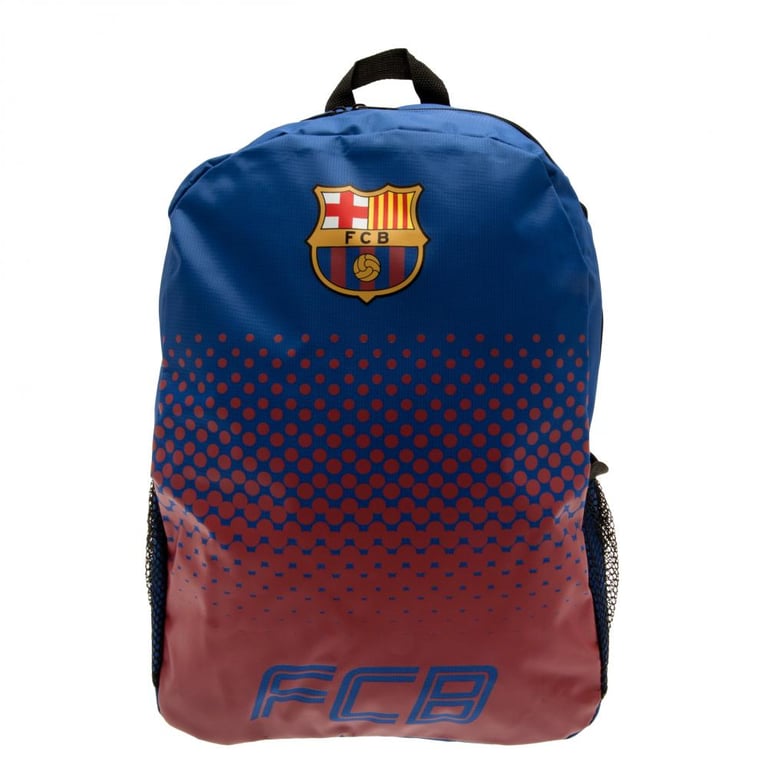 FC Barcelona Padded Back Panel Fade Design Backpack - Adjustable Straps & Main Compartment
