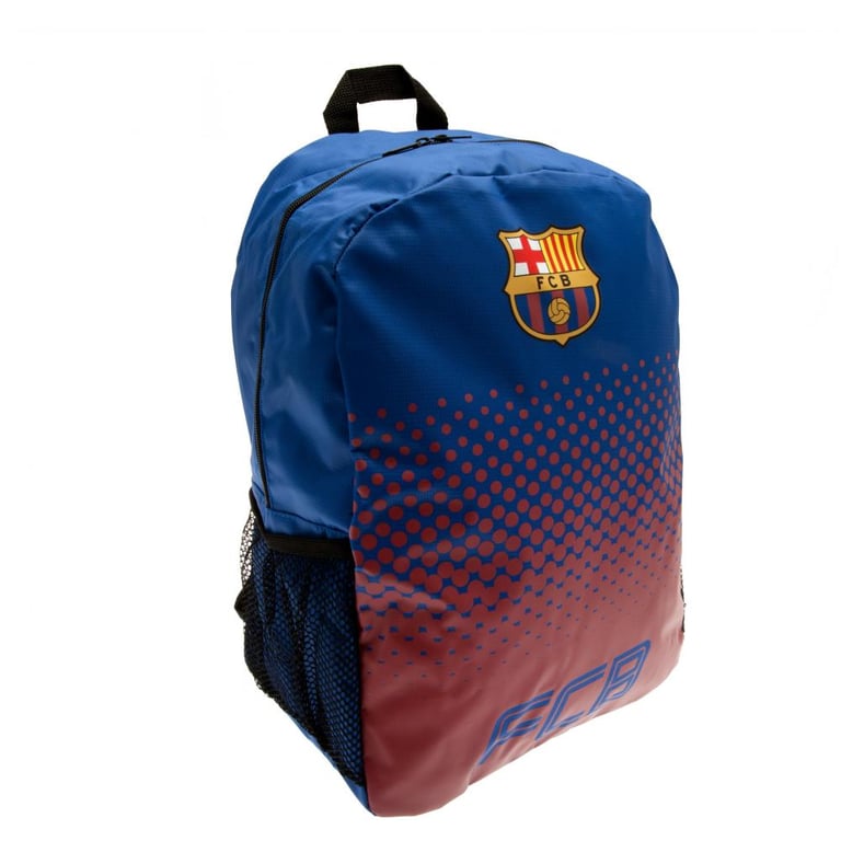 FC Barcelona Padded Back Panel Fade Design Backpack - Adjustable Straps & Main Compartment