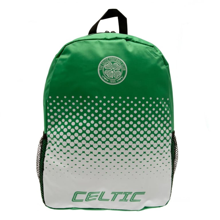 Celtic FC Fade Design Padded Backpack - Adjustable Straps & Double Zipped Main Compartment