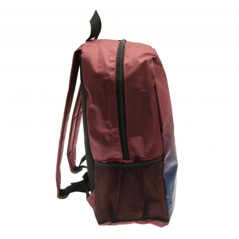 West Ham United FC Fade Design Backpack with Padded Back Panel and Adjustable Straps