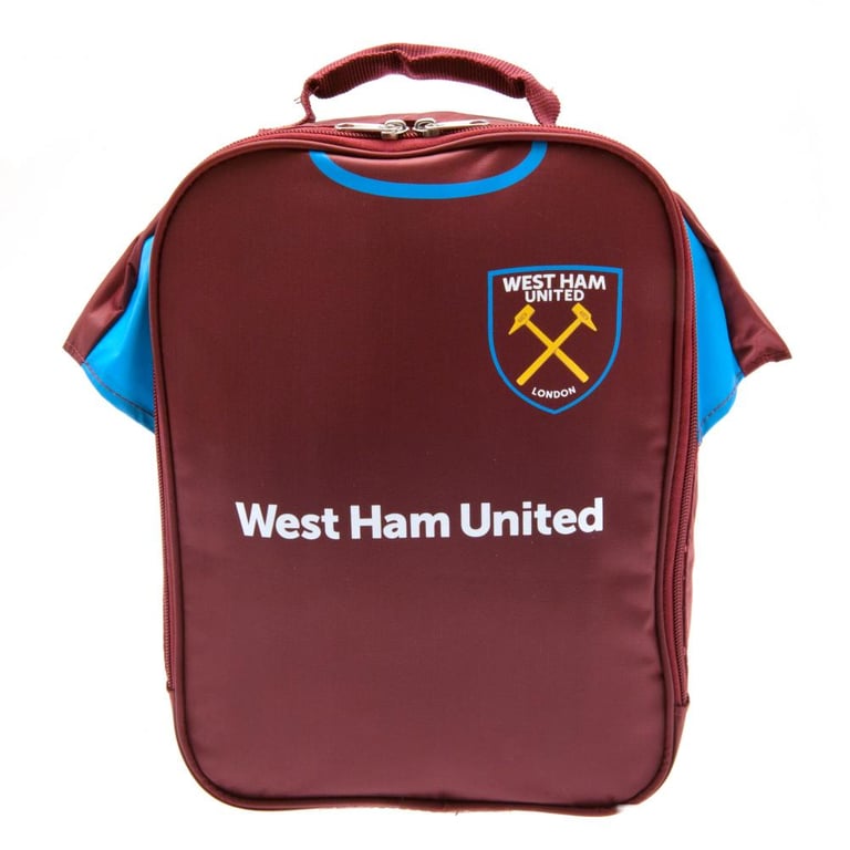 West Ham United FC Kit Lunch Bag - Zipped Opening and Crest Design