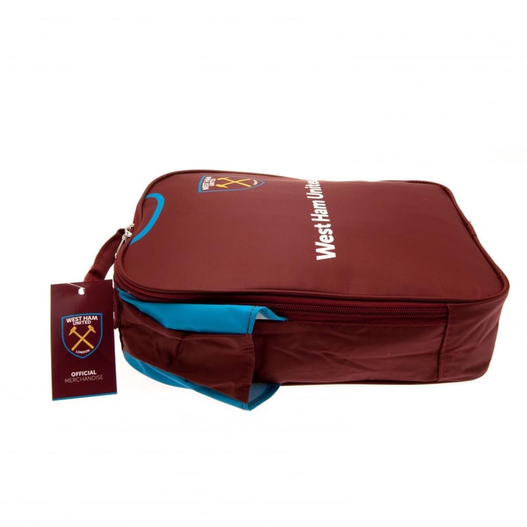 West Ham United FC Kit Lunch Bag - Zipped Opening and Crest Design