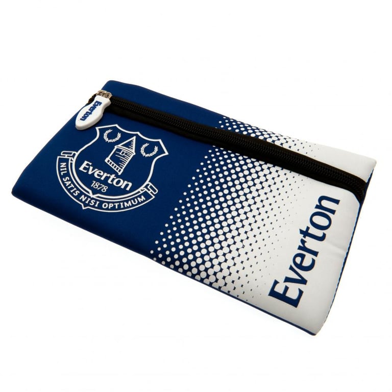 Everton FC Neoprene Pencil Case - Large Crest Design, Blue & White Fade