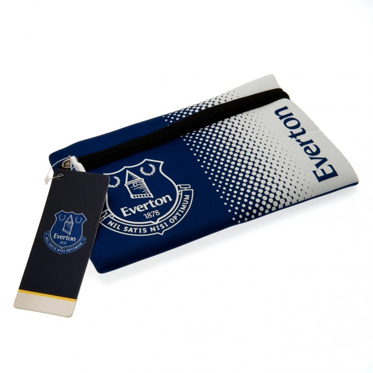 Everton FC Neoprene Pencil Case - Large Crest Design, Blue & White Fade
