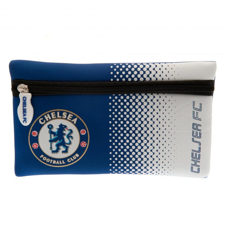 Chelsea FC Neoprene Zipped Pouch Pencil Case with Colour Crest and Fade Design