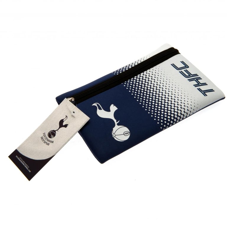 Tottenham Hotspur FC Neoprene Zipped Pencil Case - Navy White Fade Design