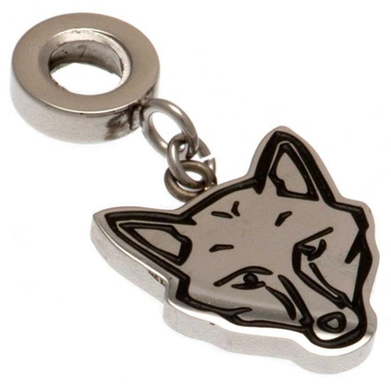 Leicester City FC Stainless Steel Fox Charm Bead Bracelet
