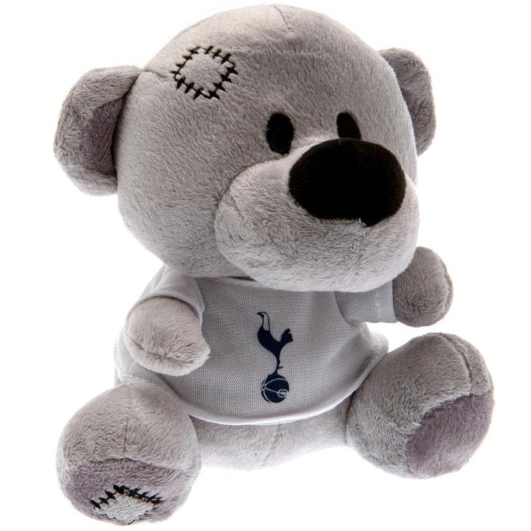 Tottenham Hotspur FC Timmy Bear - Grey Plush Bear with Full Colour Crest and Stitched Features