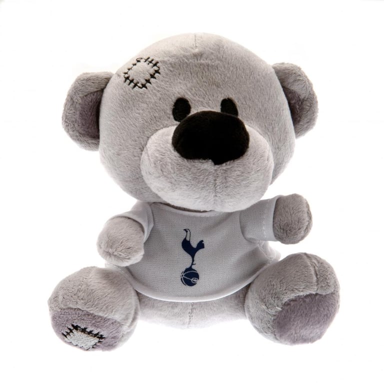 Tottenham Hotspur FC Timmy Bear - Grey Plush Bear with Full Colour Crest and Stitched Features