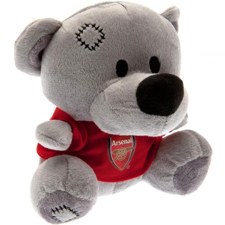 Arsenal FC Timmy Bear - Soft Grey Plush with Full Colour Crest and 100 Polyester T-Shirt