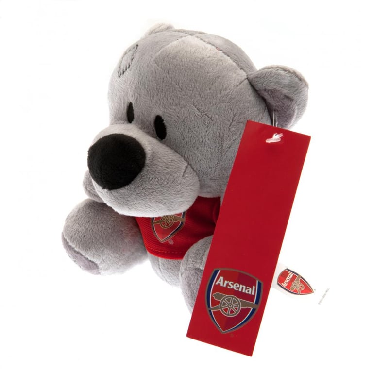 Arsenal FC Timmy Bear - Soft Grey Plush with Full Colour Crest and 100 Polyester T-Shirt