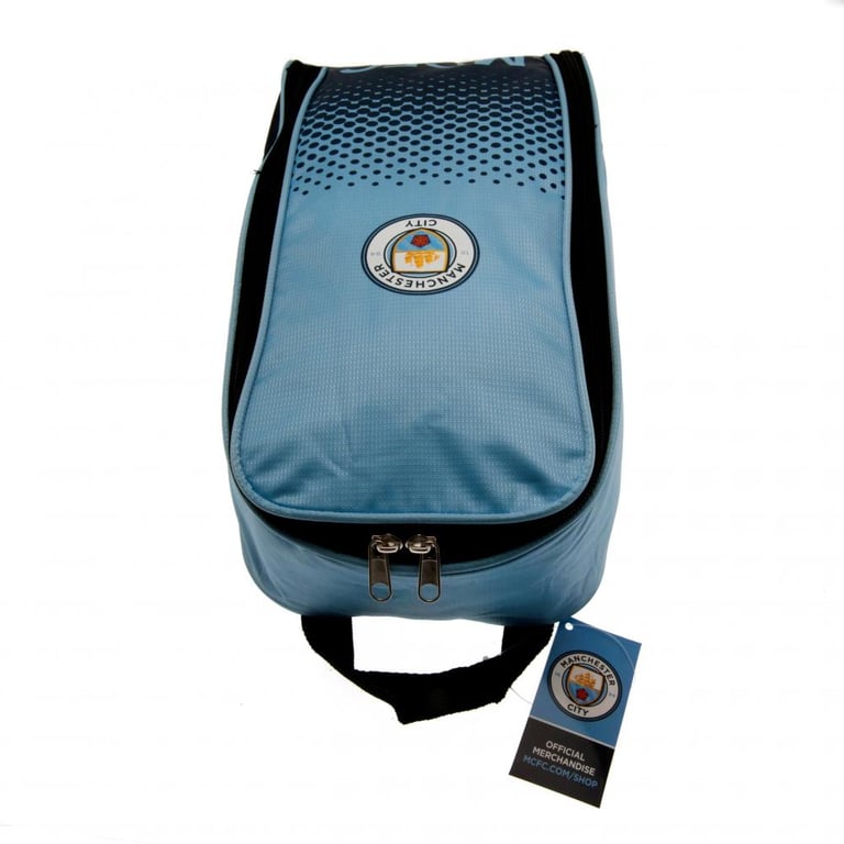 Manchester City FC Fade Boot Bag - Large Zipped Storage with Full Colour Club Crest
