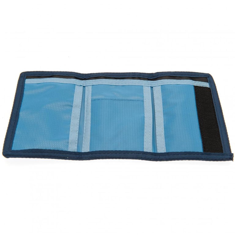 Manchester City FC Fade Wallet - Club Crest Design with 5 Internal Compartments and Zip Pocket