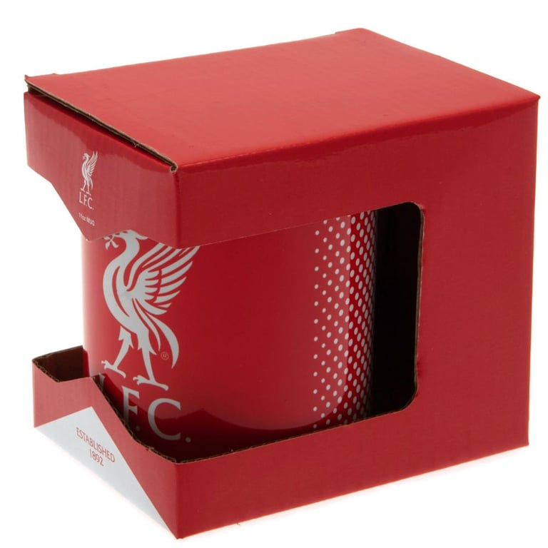 Liverpool FC Fade Ceramic Coffee Mug with Club Crest Design