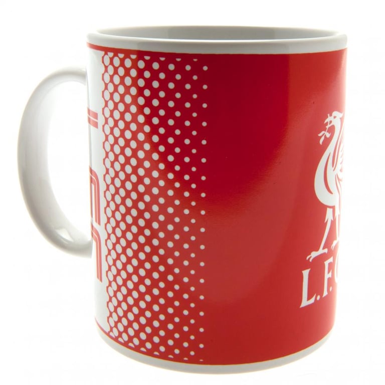 Liverpool FC Fade Ceramic Coffee Mug with Club Crest Design