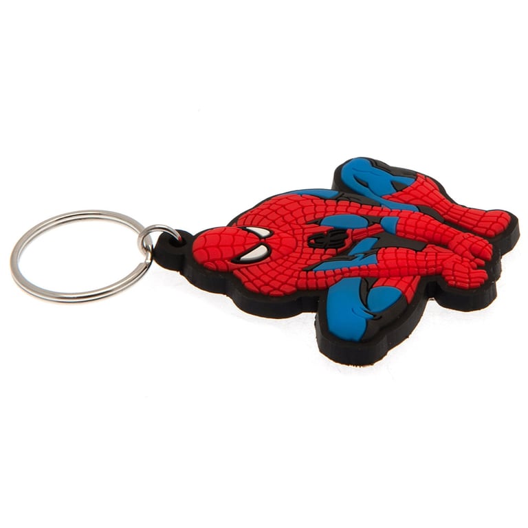 Spider-Man Detailed PVC Keychain with Chain and Split Ring