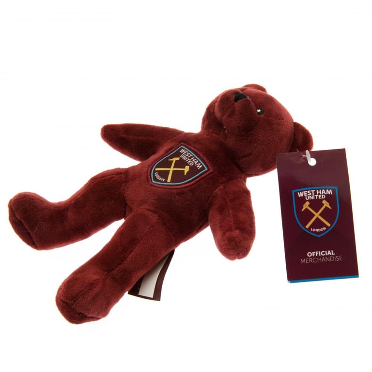 West Ham United FC Claret Mini Plush Bear - Official Crest and Stitched Details