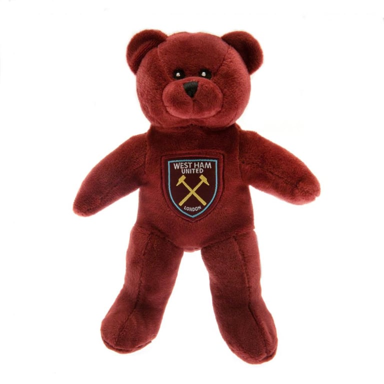 West Ham United FC Claret Mini Plush Bear - Official Crest and Stitched Details