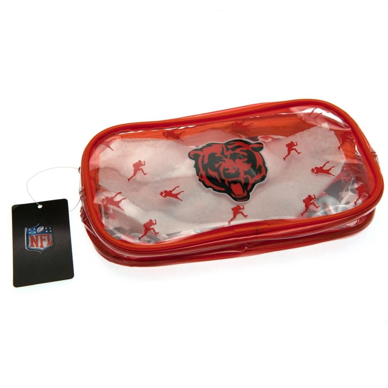 Chicago Bears PVC Zipped Pencil Case - Club Crest and Camo Design Stationery Storage