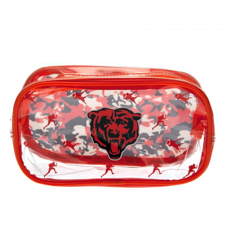 Chicago Bears PVC Zipped Pencil Case - Club Crest and Camo Design Stationery Storage