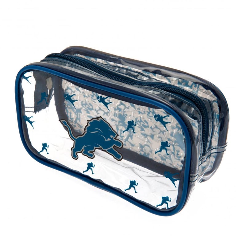Detroit Lions PVC Zipped Pouch Club Crest Camo Design Stationery Case