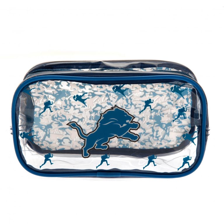 Detroit Lions PVC Zipped Pouch Club Crest Camo Design Stationery Case