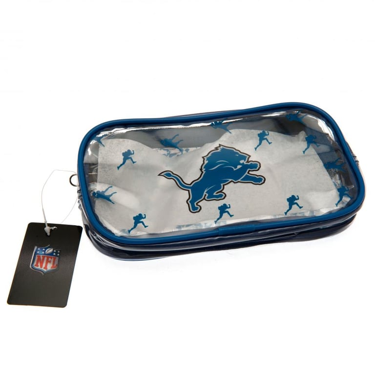 Detroit Lions PVC Zipped Pouch Club Crest Camo Design Stationery Case