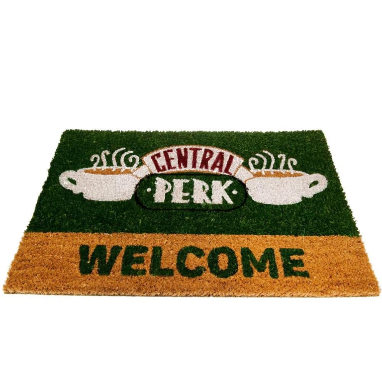 Central Perk Green Coir Doormat - Durable and Non-Slip Outdoor Entrance Mat