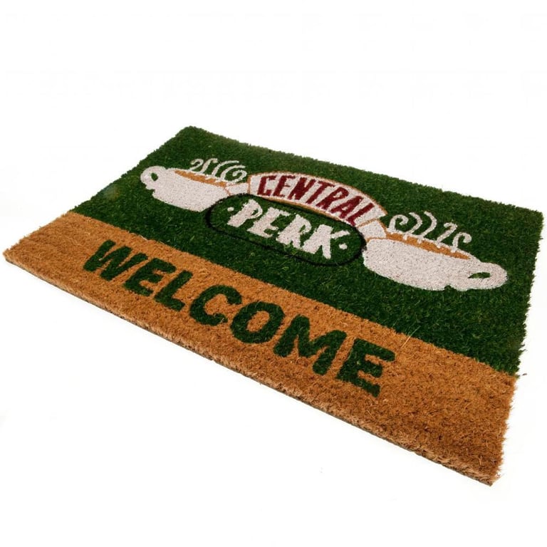 Central Perk Green Coir Doormat - Durable and Non-Slip Outdoor Entrance Mat