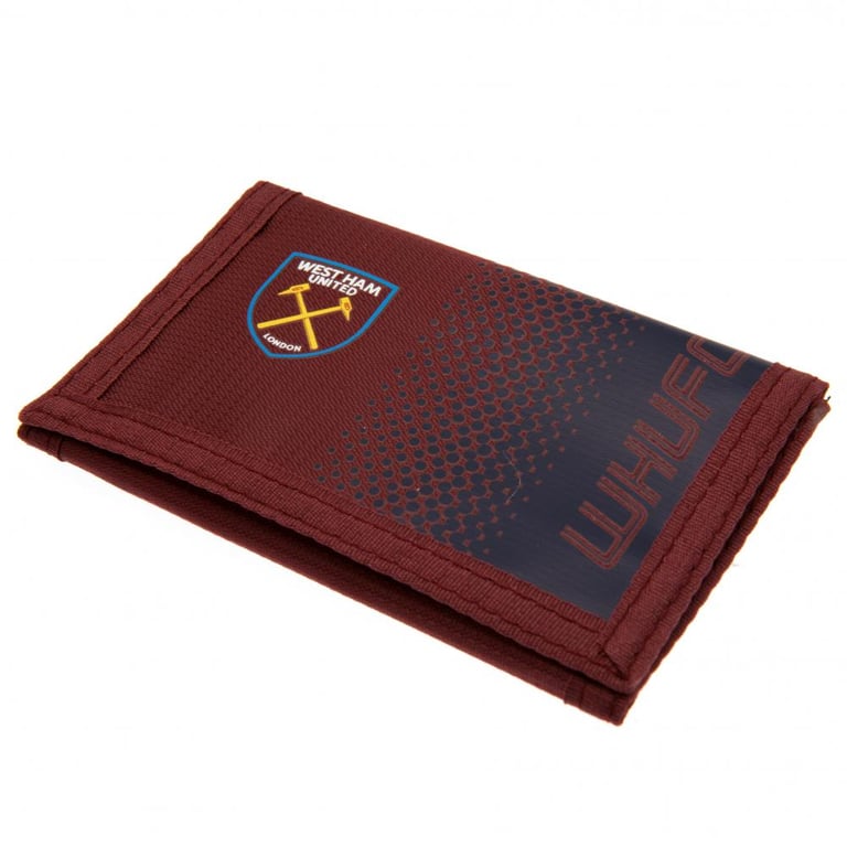 West Ham United FC Fade Design Wallet - 5 Compartment External Zipped Pocket