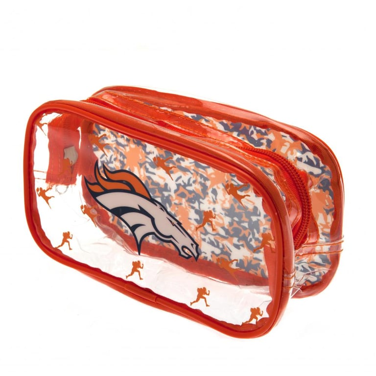 Denver Broncos PVC Zipped Pencil Case with Club Crest and Camo Design Storage