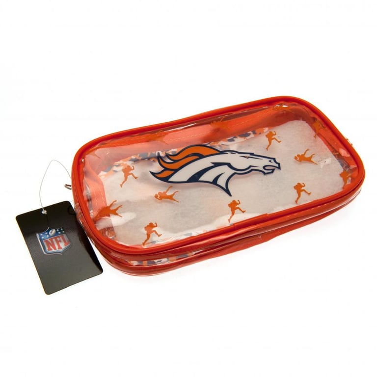 Denver Broncos PVC Zipped Pencil Case with Club Crest and Camo Design Storage