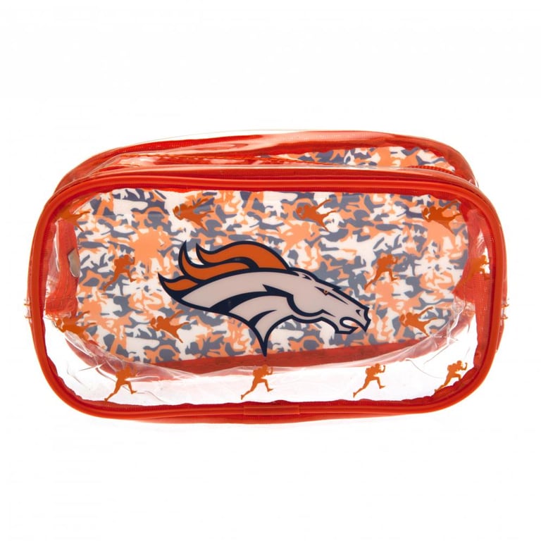 Denver Broncos PVC Zipped Pencil Case with Club Crest and Camo Design Storage