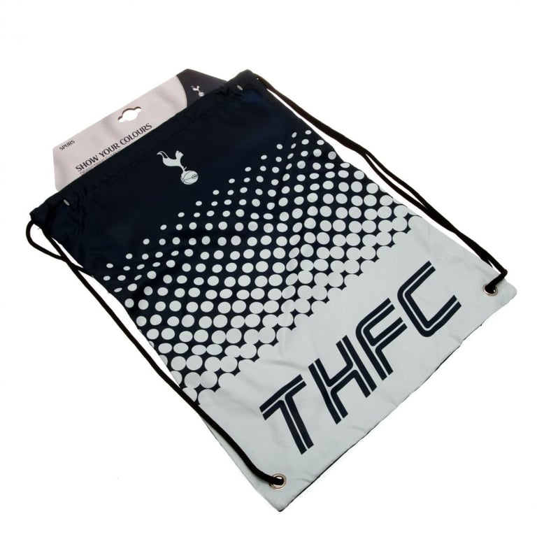 Tottenham Hotspur FC Fade Gym Bag - Polyester Wipe Clean with Drawstring Close and Club Crest