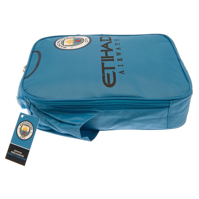 Manchester City FC Kit Lunch Bag - Double Zipped Opening with Club Crest & Carry Handle