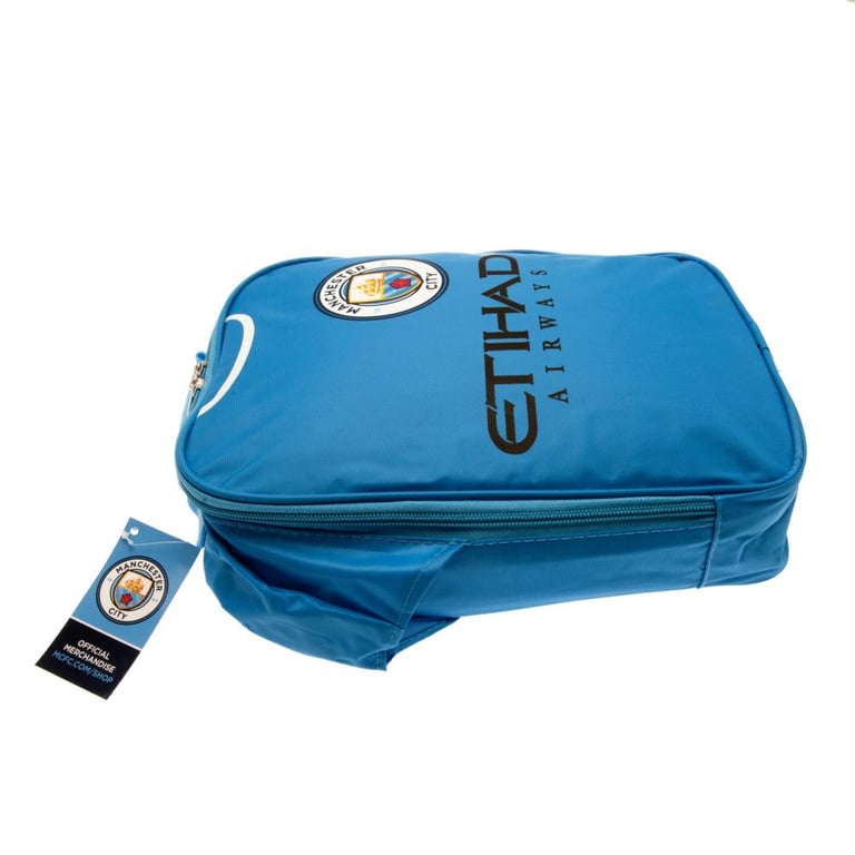 Manchester City FC Kit Lunch Bag - Double Zipped Opening with Club Crest & Carry Handle
