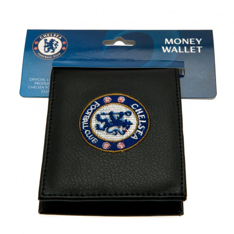 Chelsea FC Embroidered PU Leather Wallet - Card Holder with Club Crest Design