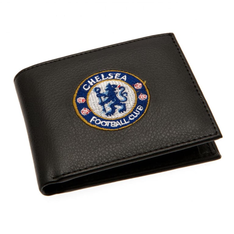 Chelsea FC Embroidered PU Leather Wallet - Card Holder with Club Crest Design