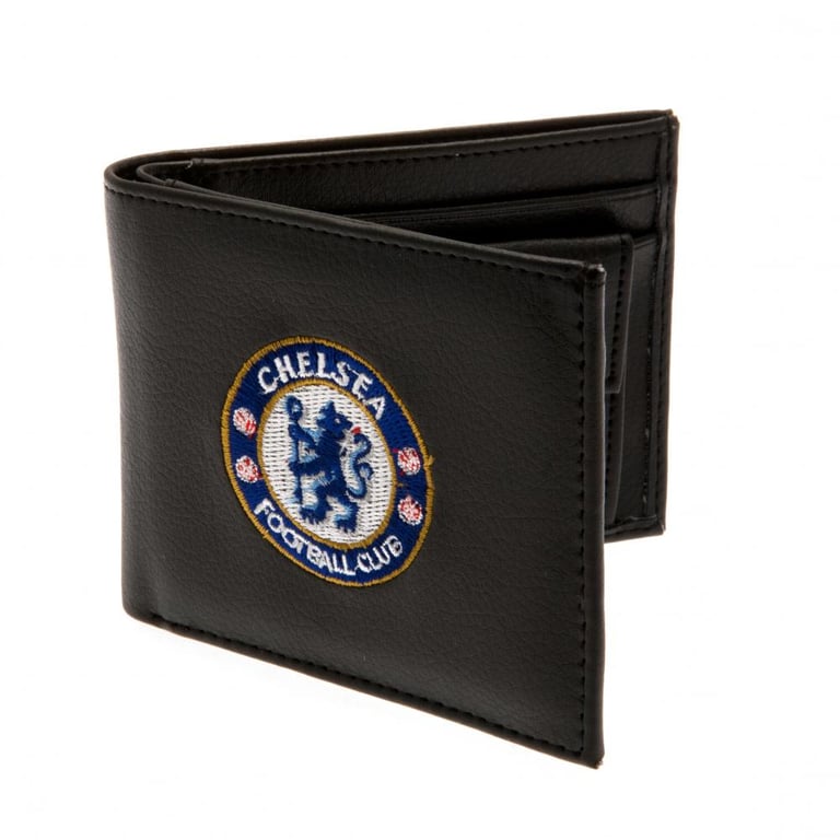 Chelsea FC Embroidered PU Leather Wallet - Card Holder with Club Crest Design
