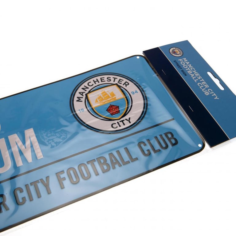 Manchester City FC Etihad Stadium Metal Wall Sign - Gloss Finish Home Decor