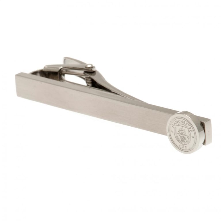 Manchester City FC Stainless Steel Tie Slide with Crocodile Clip Back