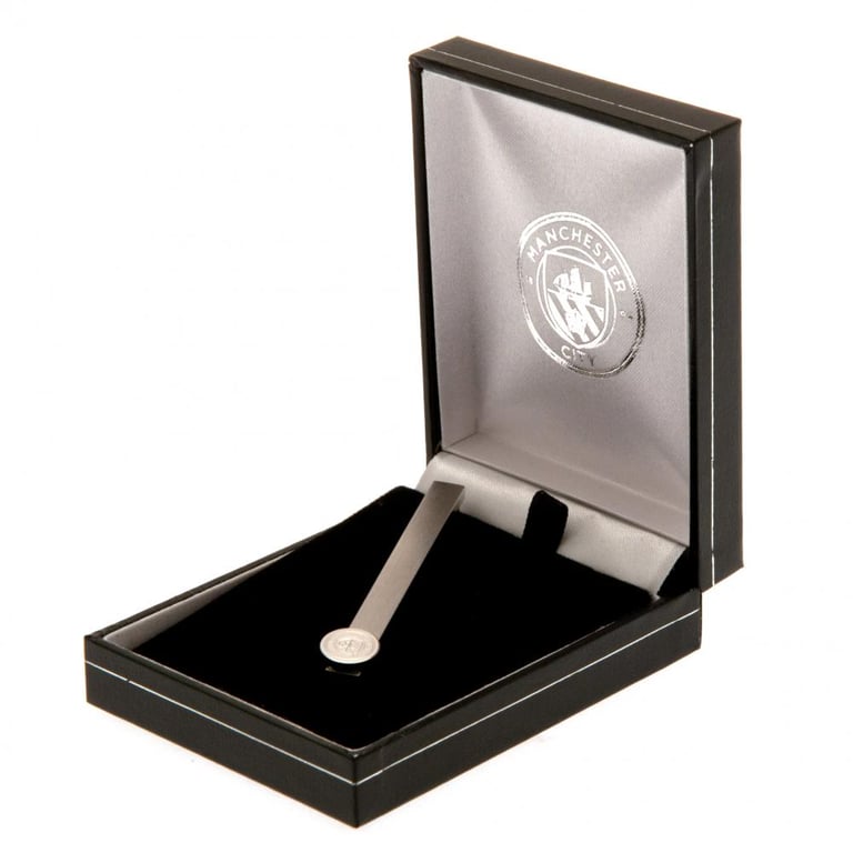 Manchester City FC Stainless Steel Tie Slide with Crocodile Clip Back