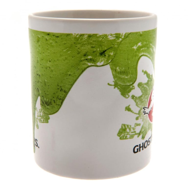Ghostbusters Ceramic Coffee Mug with Green Slime Logo Design