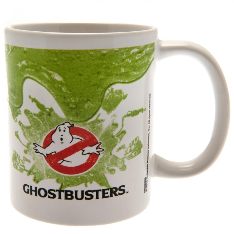 Ghostbusters Ceramic Coffee Mug with Green Slime Logo Design