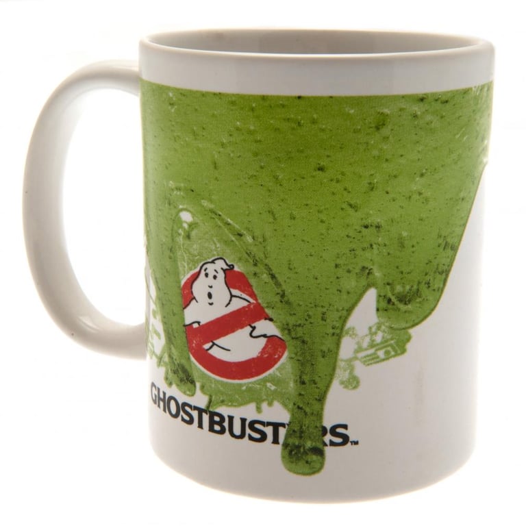 Ghostbusters Ceramic Coffee Mug with Green Slime Logo Design