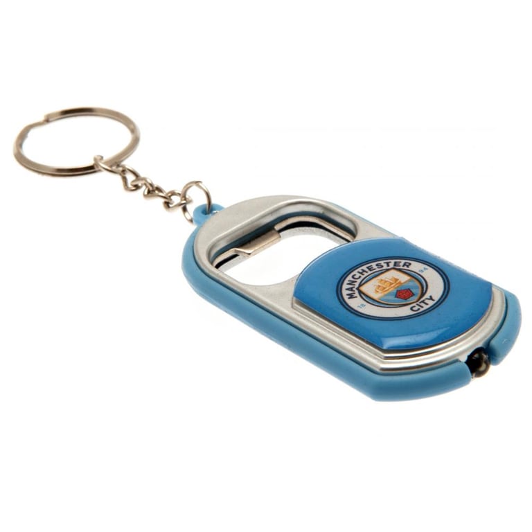 Manchester City FC Multifunctional Keyring - Club Crested Bottle Opener with Torch Function