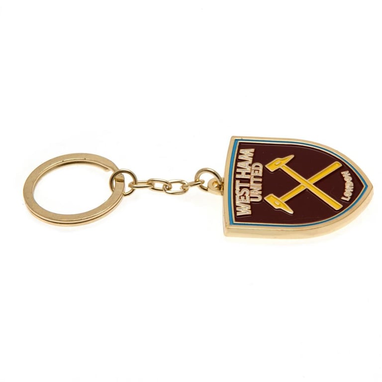 West Ham United FC Crest Metal Keyring with Enamel Infill