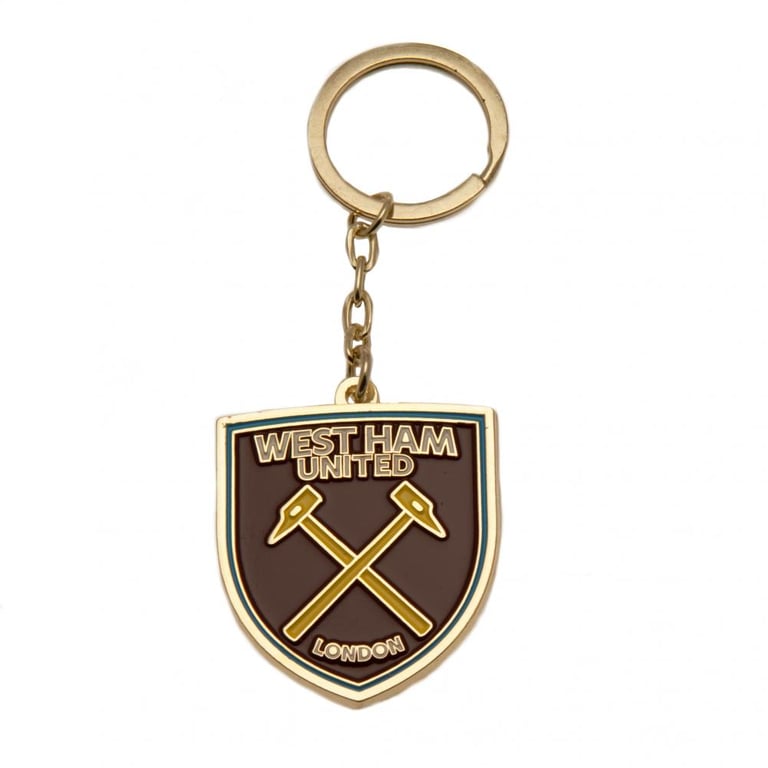 West Ham United FC Crest Metal Keyring with Enamel Infill