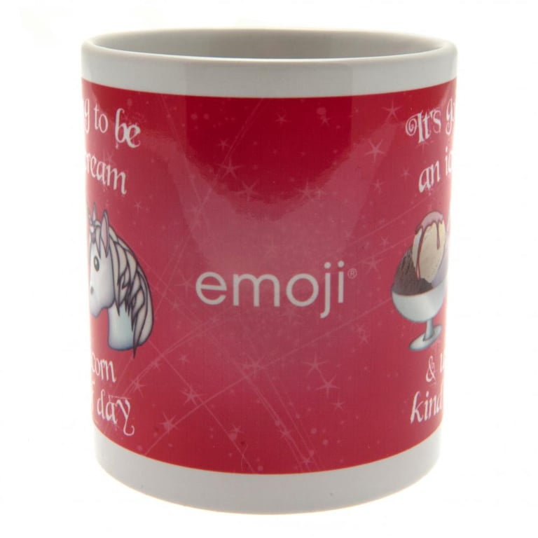 Ceramic Unicorn Emoji Mug - Coffee Mug with Ice Cream and Unicorn Design